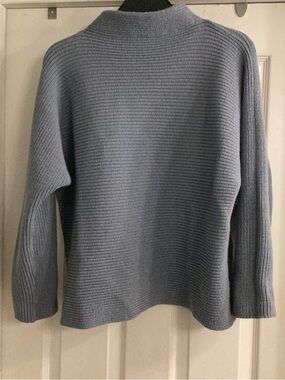 Marks & Spencer Ribbed Mock-Neck Sweater in grey